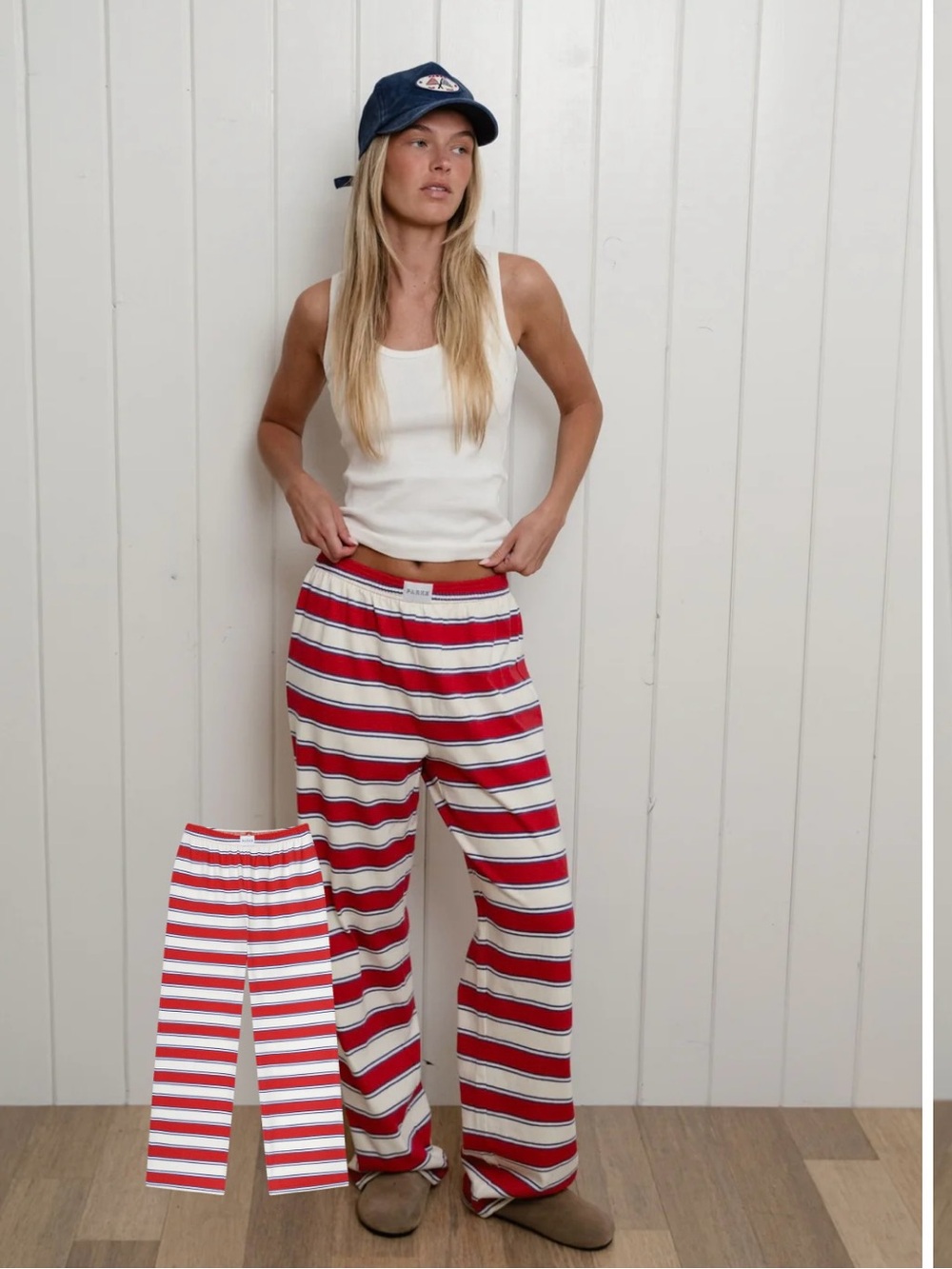 Parke Coastal Cotton Boxer Pants Lighthouse Stripe - Picture 2 of 6